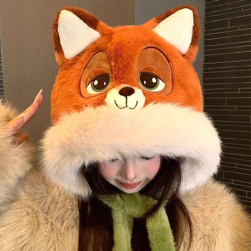 Mũ Tai Disney Judy Nick Fox Ấm Áp, Dễ Thương cho Thu Đông