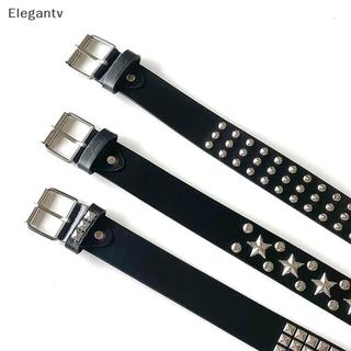EGN Đinh Tán Rỗng Viên Đạn Trang Trí Đai Da Thời Trang Đính Đá Goth Có Thể Điều Chỉnh Nữ Punk Đen Thắt Lưng N