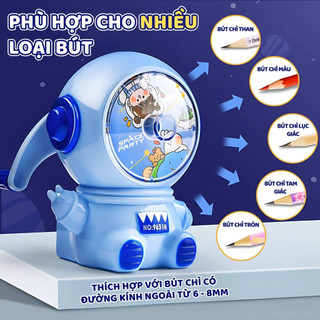Gọt bút chì tự động cho bé gái và bé trai với kiểu dáng phi hành gia ngộ nghĩnh, đa năng và cực kỳ tiện lợi khi sử dụng
