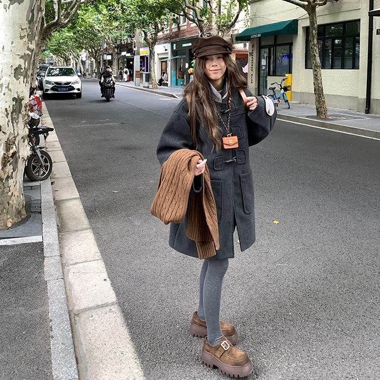 [26105] Áo Khoác Trench Dáng Ngắn Cho Nữ Cổ Bẻ - Áo Khoác Mùa Đông Mặc Ấm Xu Hướng Thời Trang Cheeryfree | BigBuy360 - bigbuy360.vn