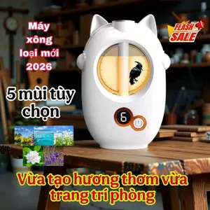 Máy xông tinh dầu tự động 6 chế độ, máy xong treo tường phòng khách phòng ngủ nhiều mùi hương lựa chọn