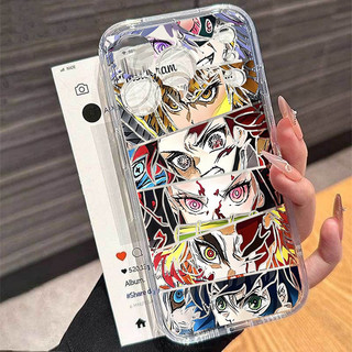 Anime Demon Slayer Kimetsu No Yaiba Infinity Castle Casing Cho OPPO A38 A18 A79 A98 A78 A60 Reno 10 5G 8 10 Pro Plus Realme C75 9 Pro 5G Ốp Điện Thoại Trong Suốt Họa Tiết TPU Mềm Silicone