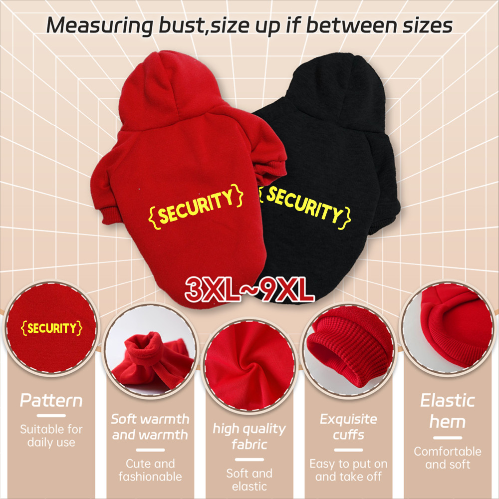 Áo Hoodie cho chó lớn 3XL-9XL, in văn bản dễ thương, phong cách chui đầu, Có 6 màu, Vải mềm, Thoải mái, thoáng khí, ấm áp, có thể giặt được, Thích hợp cho tất cả các giống chó lớn