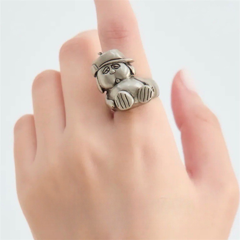 Dễ Thương Snoopy Olaf Nhẫn Hoạt Hình Truyện Tranh Ngoại Vi Đơn Giản Phù Hợp Với Trẻ Em Khắc Ngón Tay Cao Cấp