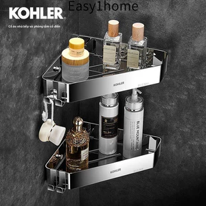 【 KOHLER 】Giá đỡ vòi sen không cần khoan cho bếp và phòng tắm cổ điển bằng thép không gỉ 304, hoàn thiện gương 8K, kệ gó