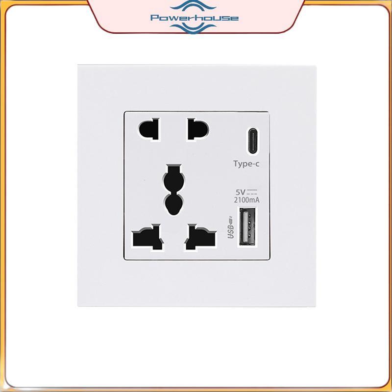 Nguồn Điện 2100MA Ổ Cắm USB Bảng Điều Khiển Quốc Tế 13A Vương Quốc Anh Tường Loại C Giao Diện.