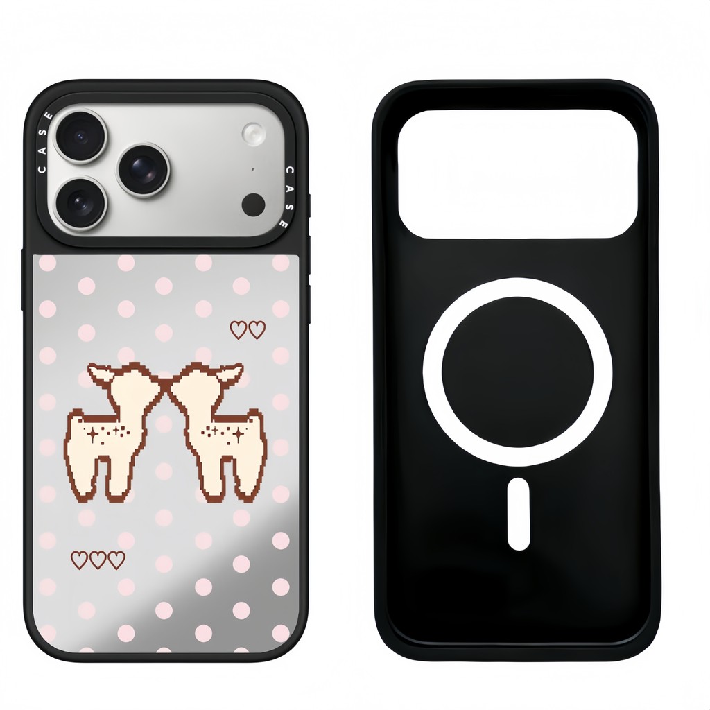 Ốp Điện Thoại Gương Hươu Có Mẫu Từ Tính Cho IPhone 17 Pro Max 17 16 15 14 13 12 11 Vỏ Bảo Vệ Chống Sốc