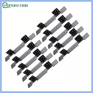 POP 10 Chiếc Kim Loại Cầu Thang Dây Chân Đế Có Thể Điều Chỉnh Kim Loại Mạnh Mẽ Cầu Thang Stringer Bộ Kết Nối Cho 2X10 Hoặc 2X12