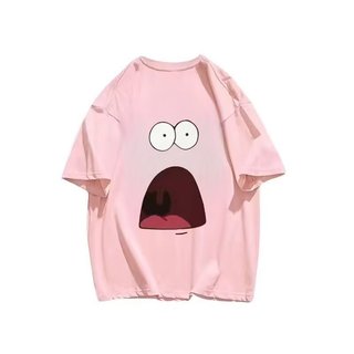 Patrick Star Áo thun in hình hoạt họa, áo thun phong cách thoải mái