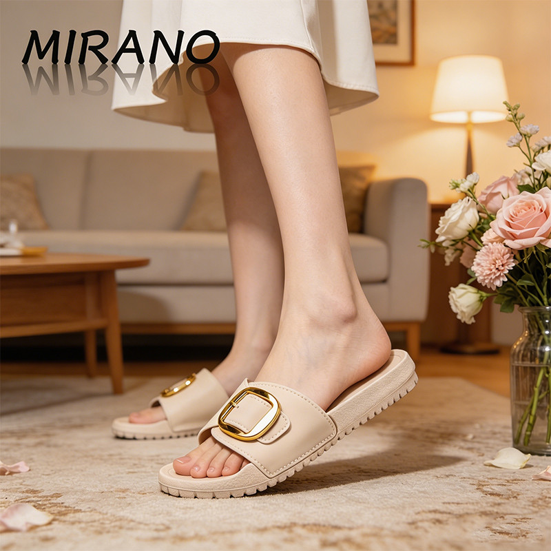 Mirano Dép Giày Sandal  Nữ Đế Dày Chống Trơn Trượt Trang Trí Dép Mùa Hè Hàn Quốc Thời Trang Nữ