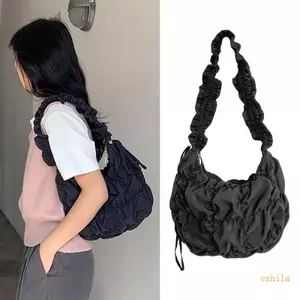 Exhila Túi Nữ Lớn Đeo Vai Màu Trơn, Túi Đeo Chéo Đám Mây, Phù Hợp Đi Làm, Mua Sắm