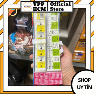 Combo 5 Thước Kẻ WinQ T-16 16cm – Tích Hợp Bảng Cửu Chương Và Công Thức Toán Học Cho Bé Vào Lớp 1