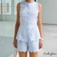 Bộ trang phục 2 món thông thường dành cho nữ Áo + Quần short không tay
