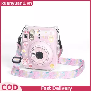 XUAN Cho Fujifilm Instax Mini 12 Vỏ Máy Ảnh Trong Suốt Bảo Vệ Mang Theo Túi Có Dây Đeo Vai Túi Bảo Quản VN