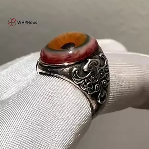 < WHPHous-t > Vòng Mắt Của Rèm Nhẫn Mắt Ác Nhẫn Thiết Kế Nhãn Cầu Thực Tế Nhẫn Dark Lore Nhẫn Mắt Của Veil Nhẫn Đảng Nhẫn Nam Trang Sức Anime Đầu Lâu Đẹp