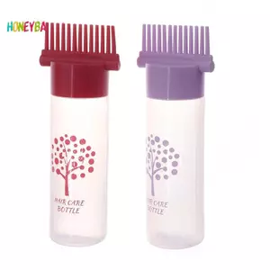 < Honeyba > Chai Có Thể Đổ Lại 180ML Cho Thuốc Nhuộm Tóc Dầu Gội Nhựa Applicator Lược Pha Chế Salon Dầu Tô Màu Tóc Dụng Cụ Tạo Kiểu Tóc Đẹp