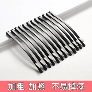 Đen Phẳng Tóc Nữ Đậm Cực Chặt Tóc Dài Kẹp Bên Kẹp Tóc Bên Kẹp Tóc Mũ Đội Đầu Nổ Tóc Gãy Kẹp ZE3M