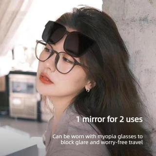 Kẹp 2 Trong 1 Trên Kính Mát Myopic Tầm Nhìn Ban Đêm Lái Xe Kính Dành Cho Nam Nữ Chống Tia UV Câu Cá Sắc Thái Kính Mắt Quà Tặng