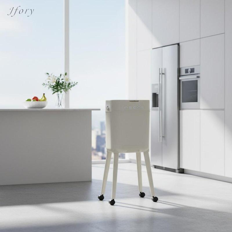 Jfory Thùng Rác Nhà Bếp Bánh Xe Đa Năng Dung Tích Lớn Nắp Cảm Ứng Thùng Rác Cho Nhà Bếp Và Nhà Vệ Sinh