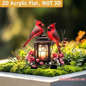 Trang trí cổ phần sân vườn chim ruồi 2D bằng Acrylic ký hiệu trang trí động vật nhỏ (Không phải tượng)
