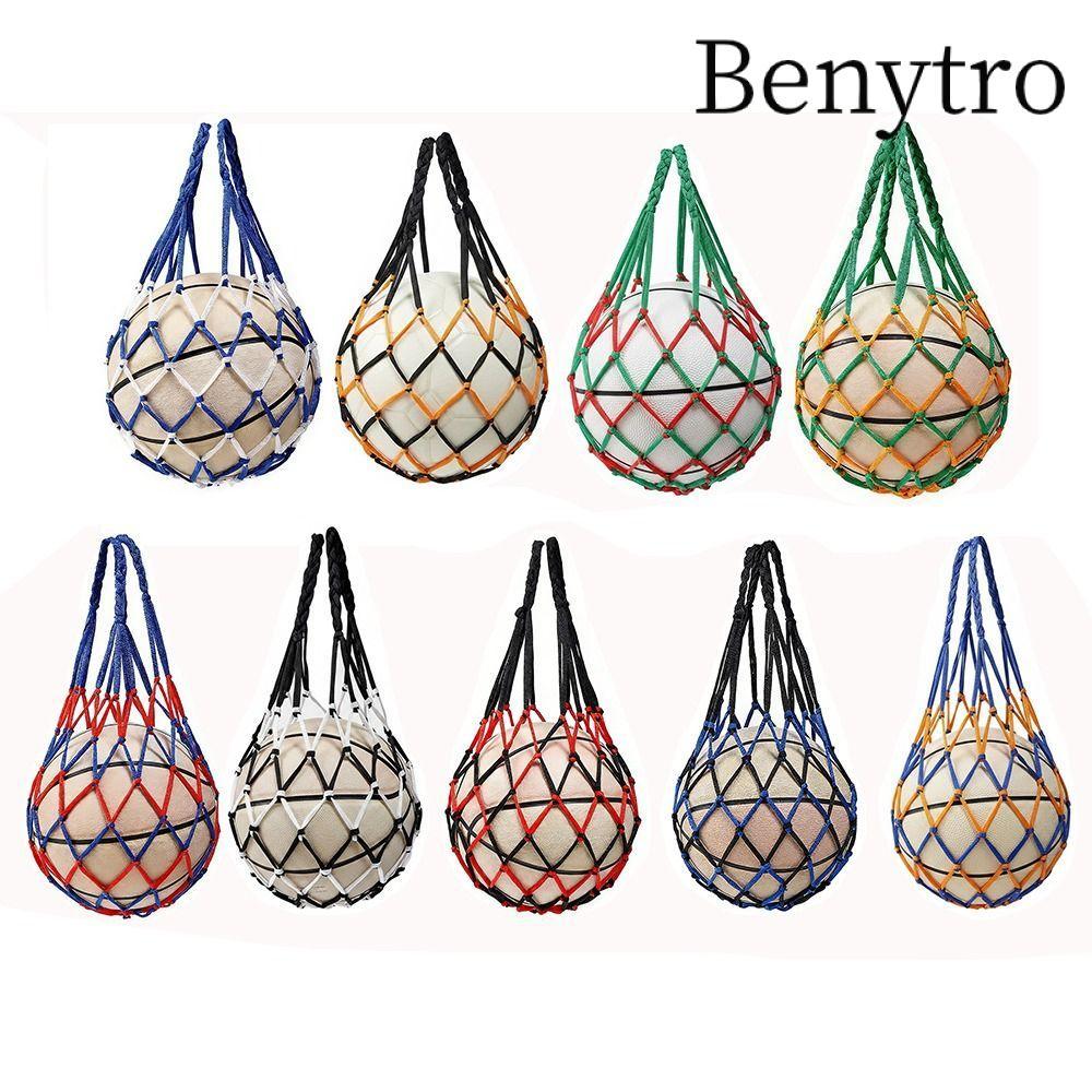 Túi đựng bóng rổ BENYTRO, Túi nylon dệt nhiều màu, Túi đựng bóng nylon bền bóng đá