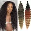 DELMER Xoắn Móc Tóc, Bím Tóc Brazil Tóc Xoăn Afro Tóc Bện Nối Dài, Sóng Sâu Lông Tơ Sóng Nước Ombre Tóc Tổng Hợp Nữ