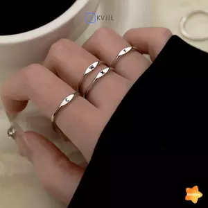 Bạc Thời Trang Hàn Quốc 26 Chữ A-Z Mở Nhẫn Nam Nữ Nhẫn Cặp Đôi Quà Tặng Trang Sức Mới