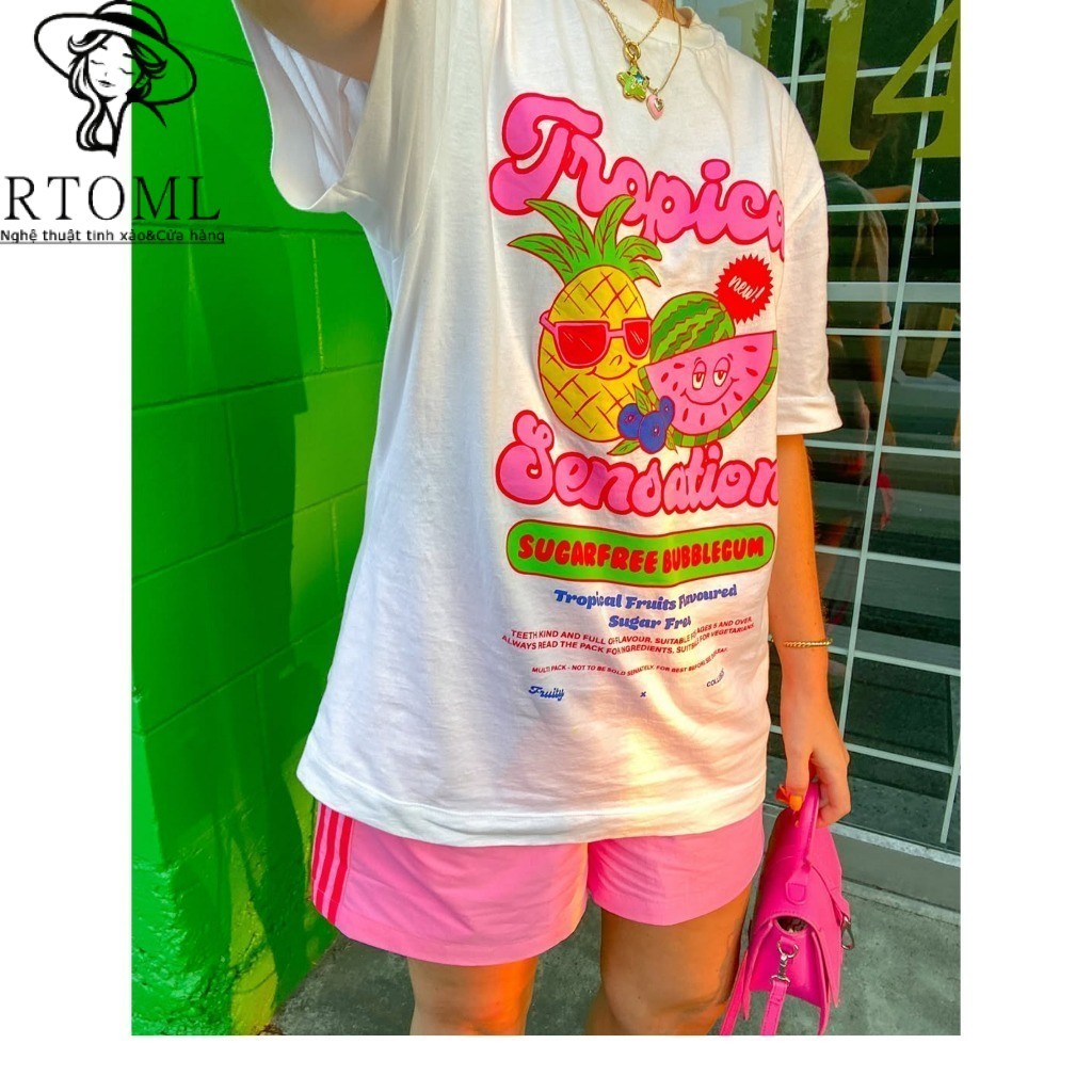 ✅24h Giao hàng】Áo thun nam nữ form rộng Hàn Quốc Họa tiết cá nhỏ thời trang 250GSM 100% Cotton Local Brand - RTOML