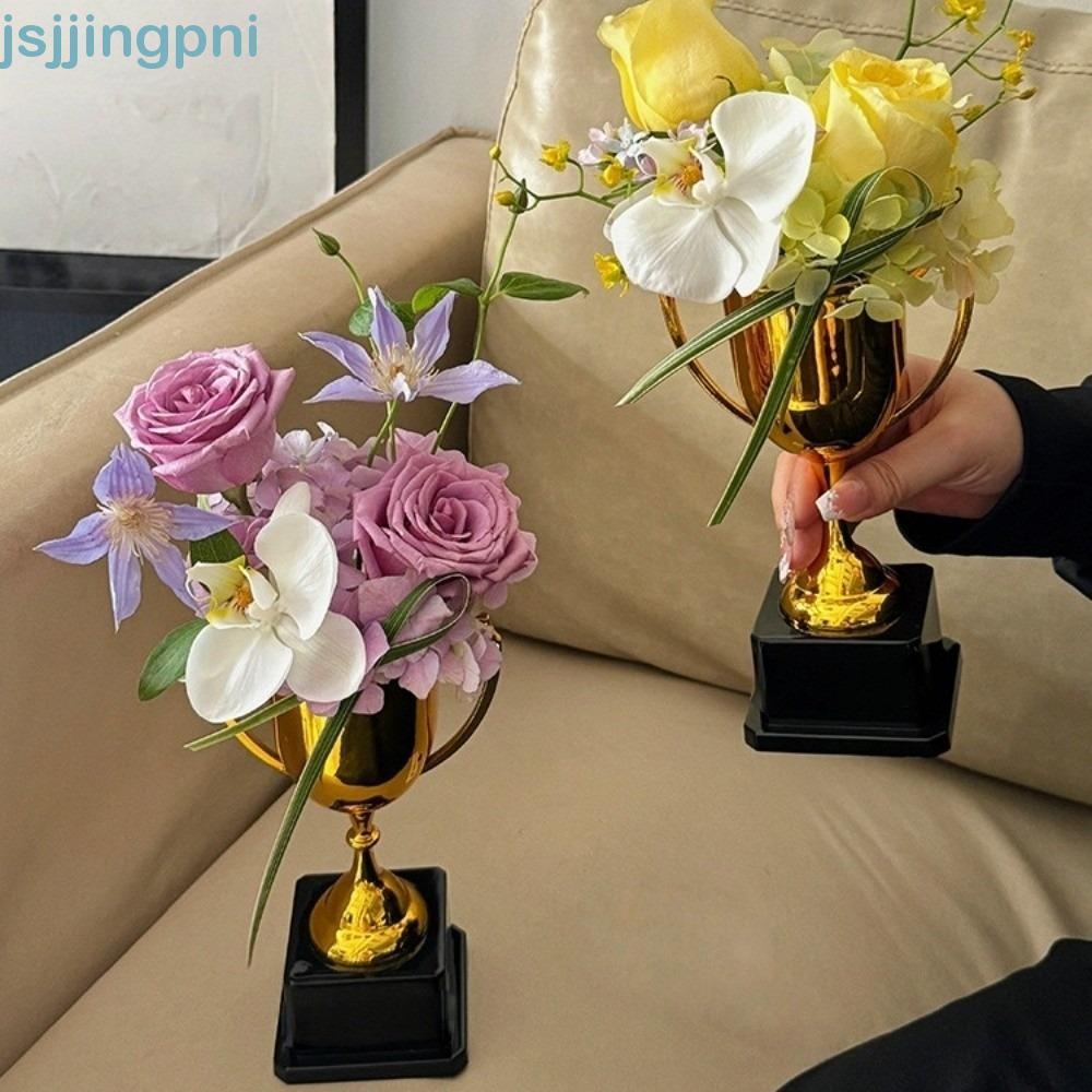 Bình đựng cúp JSJJING, Giải thưởng thành tựu Cúp hoa DIY để thi đấu, Lễ kỷ niệm lãng mạn sáng tạo Gói gói bó hoa mùa tốt nghiệp