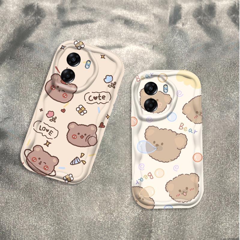 Thích hợp cho OPPO A5X A6 Pro A6X 4G 5G 3D Thẩm Mỹ Mềm TPU Rilakkuma Gấu Vỏ Điện Thoại Chống Sốc
