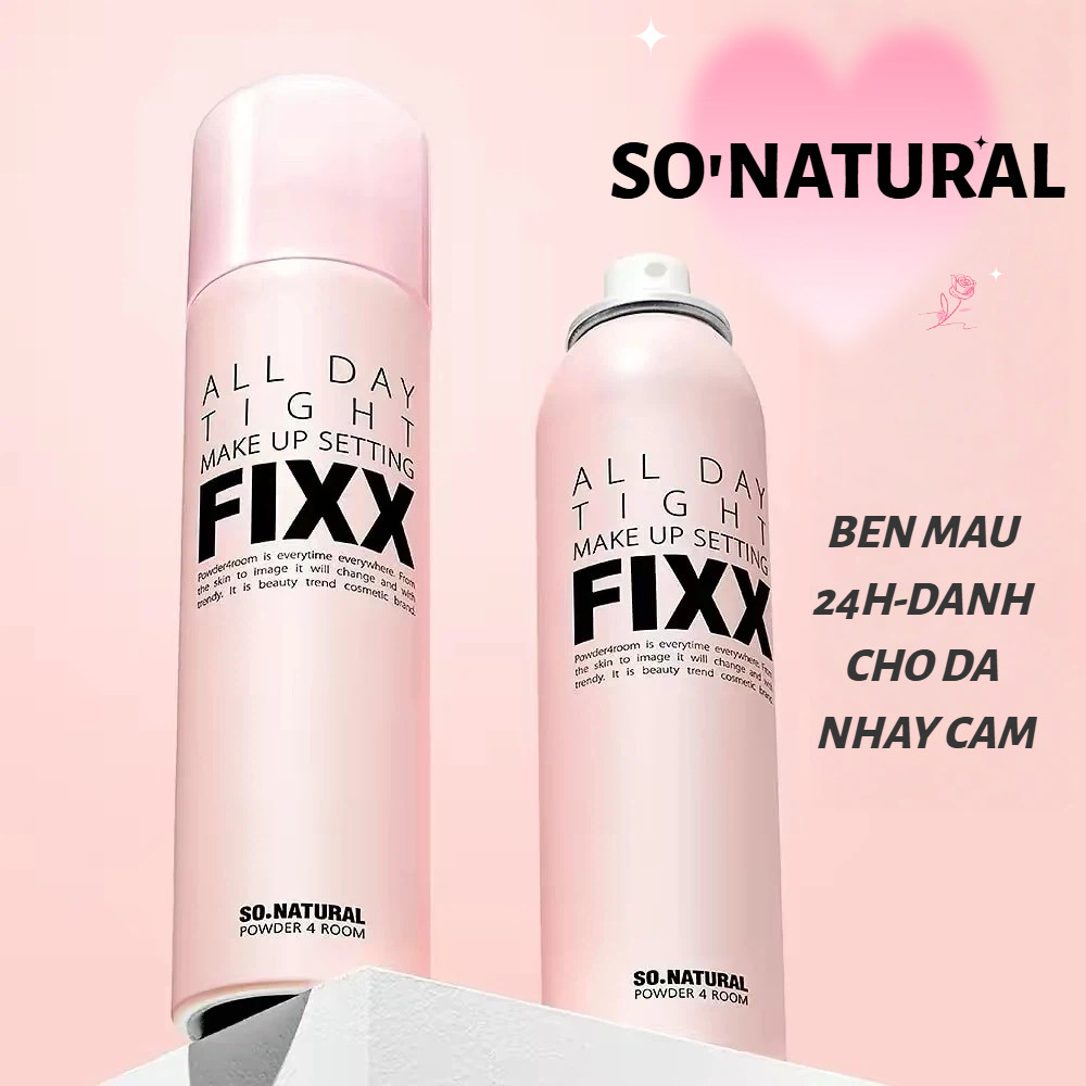 [Mới] Xịt cố định lớp trang điểm FIXX  lâu trôi 75ml  Làn da mịn màng và tự nhiên