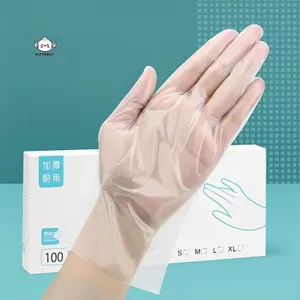 Maybest 50 / 100 Chiếc Găng Tay Cao Su Miễn Phí TPE Găng Tay Dùng Một Lần Trong Suốt Axit Chống Trơn Trượt An Toàn Làm Việc Cấp Thực Phẩm Găng Tay Vệ Sinh Gia Đình {VN}