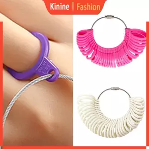 KIN Nhiều Màu Nhựa Vòng Sizer Cho Chính Xác Kích Thước Ngón Tay Thiết Kế Cổ Điển Di Động Dụng Cụ Trang Sức 8x8x5cm Nhựa Textur