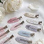 WEETW 3 Cái / bộ Kẹp Tóc Liền Mạch, Bộ Kẹp Tóc Chấm Bi Màu Kẹo, Acrylic Trong Suốt Dễ Thương Nhẹ Bên Nổ Kẹp Bé Gái
