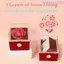 Unstop * Hộp đựng trang sức Acrylic Bề mặt làm sạch dễ dàng để sử dụng hàng ngày Lãng mạn cho nàng