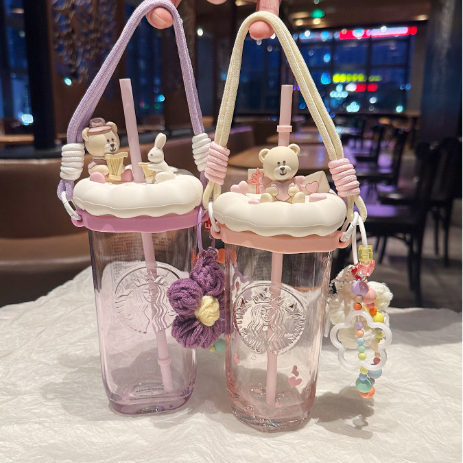 Thích hợp cho cốc Starbucks Dây đeo tay màu Dopamine Dây đeo tay bện Dây đeo tay Stanley Cốc nước phổ thông