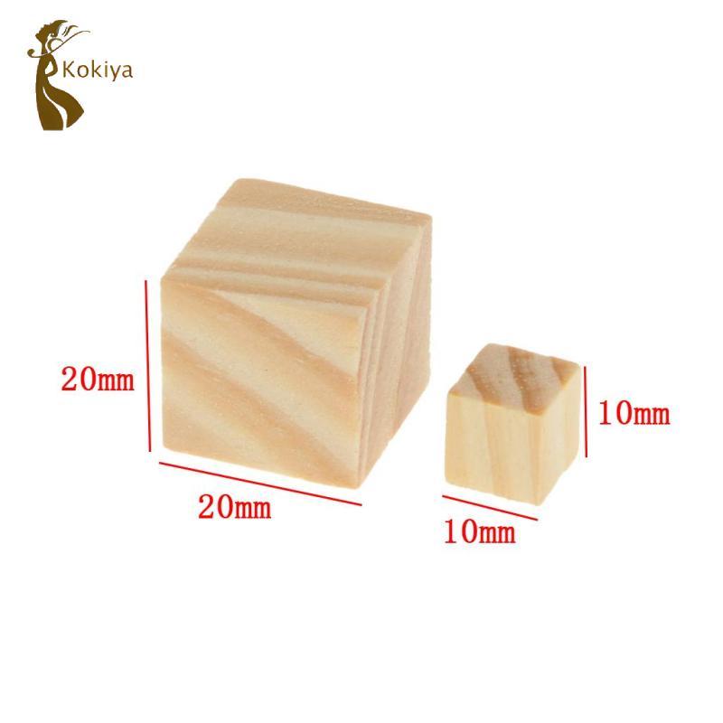 Bộ 50 Khối Gỗ Chưa Hoàn Thành 1x1x1cm Tem Vuông Trống Thủ Công