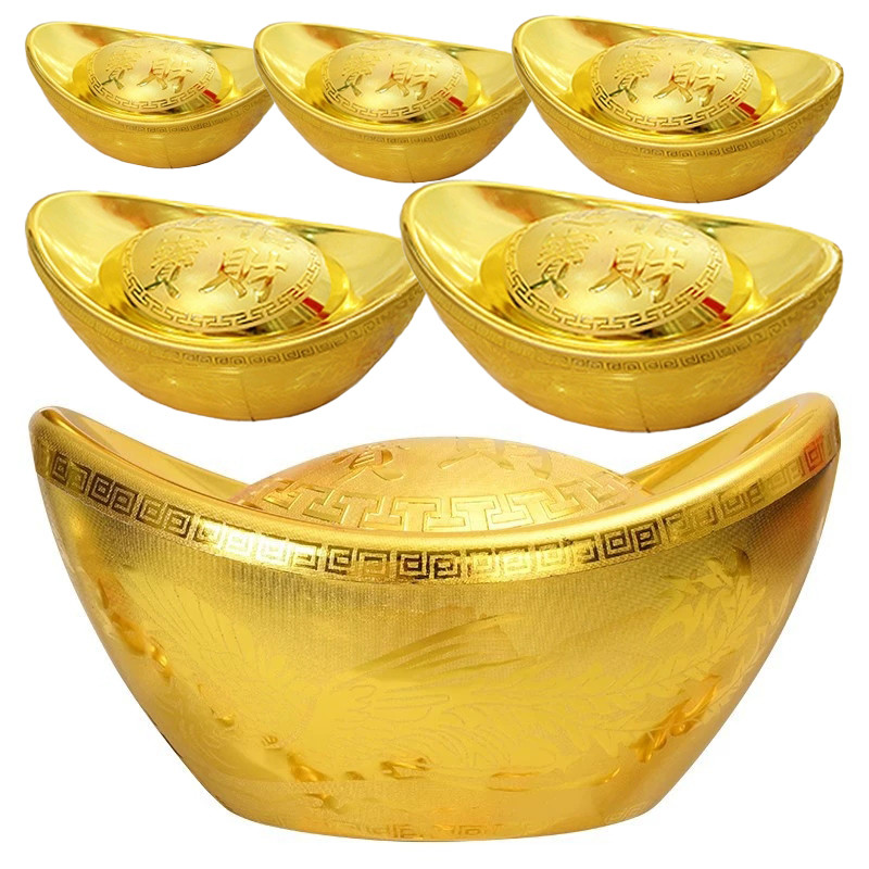Thỏi vàng may mắn Trang trí rỗng giả Yuanbao chống đỡ để trang trí nhà cửa năm mới của Trung Quốc