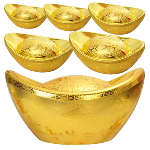 Thỏi vàng may mắn Trang trí rỗng giả Yuanbao chống đỡ để trang trí nhà cửa năm mới của Trung Quốc