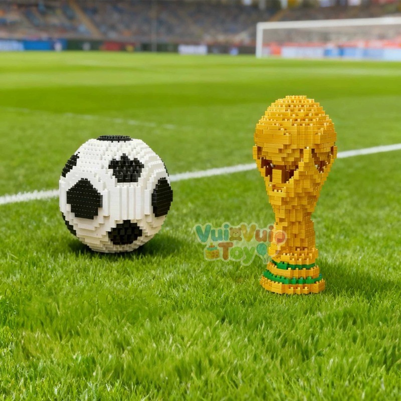 Bộ lắp ráp cúp vàng World Cup 2026 – Rèn luyện sự tập trung, quà tặng cho fan bóng đá