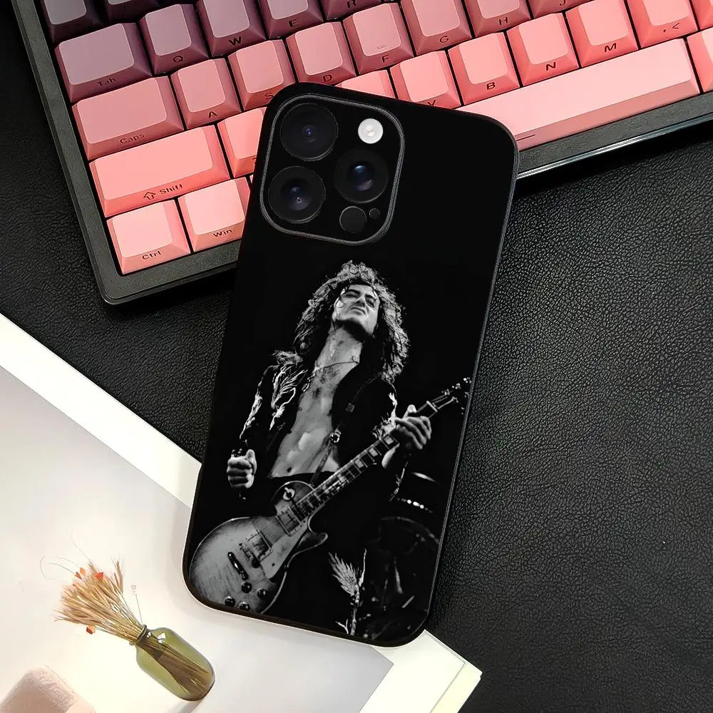 Ốp Điện Thoại TP-2 Band L-Led Z-Zeppelins Cho IPhone 17 16 15 14 13 12 11 Pro Max Plus Mini Đen Mờ Vỏ Mềm Funda