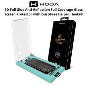 Kính Cường Lực Chống Chói Hoda 3D Anti-Reflection Full Màn IP 18/16/17 Pro Max - Khung Tự Lấy Bụi Dust-Free