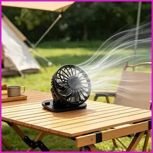 Kẹp Trên Mũ Quạt 3 Tốc Độ Di Động Tay Làm Mát Mũ Phụ Kiện Quạt Làm Mát Chạy Bằng Năng Lượng Mặt Trời Cho Cắm Trại Ngoài Trời lyuvn