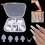 < Honeyba > 60 Miếng đệm silicon mềm có thể tái sử dụng Stencil Pháp Stencil Nail Art Extension Duet System Hình thức kép Công cụ xây dựng móng tay Pháp Đẹp