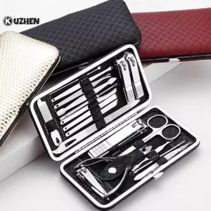 KUZHEN 8 / 19 Cái Bộ Dụng Cụ Làm Móng Chân Bộ Dụng Cụ Cắt Móng Tay Bằng Thép Không Gỉ Bộ Dụng Cụ Chải Lông Cho Văn Phòng Tại Nhà Lưu Trữ Di Động HOT