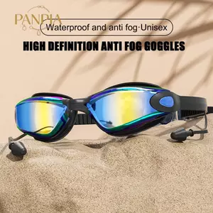 PNPIA- Kính Bơi Cắm Tai Bơi Kính Chống Thấm Nước Chuyên Nghiệp HD Chống Sương Mù UV Silicone Có Thể Điều Chỉnh Kính Nam Kính Trong Suốt