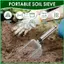 Sifter đất để làm vườn Dụng cụ sàng 4 mảnh Sàng đất Phân làm phân bón cho bụi bẩn Bãi biển Bãi cỏ Sân sau bãi đậu cây jiwvn
