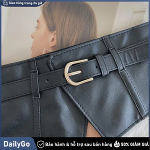 Đai lưng rộng màu đen co giãn phụ kiện không thể thiếu cho tủ đồ Giảm béo / Giảm eo, Rộng, Trang trí