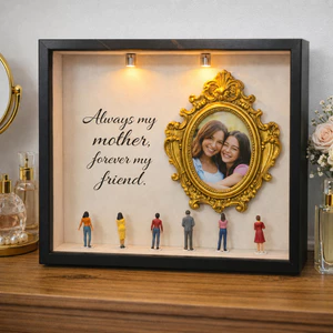 Khung ảnh handmade Mini Museum màu đen kèm 1 khung ảnh quà Valentine ý nghĩa decor bàn học phòng ngủ