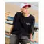 Hollister 200GSM American retro cotton đua hình bóng áo thun ngắn tay in lớn mặc nam